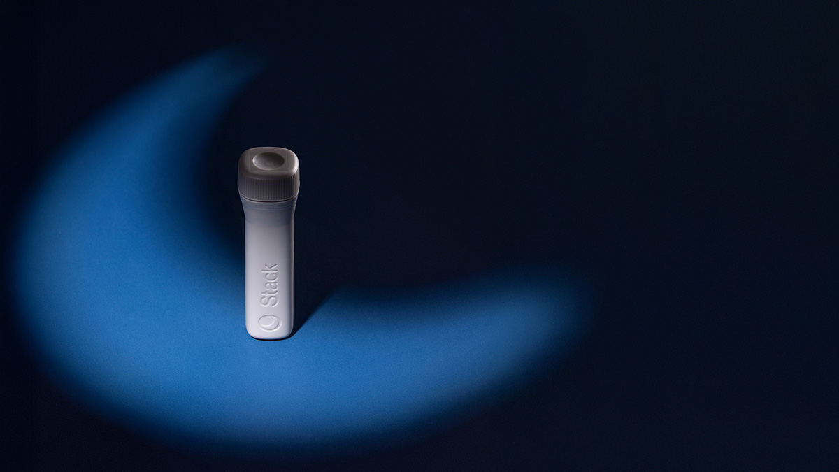 Night Stack with crescent moon showing magnesium glycinate for sleep