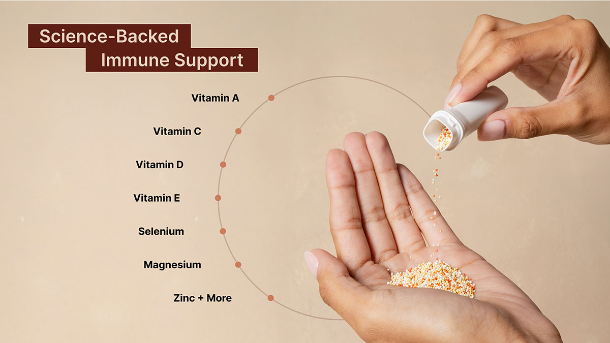 Stack vitamins for immune support during cold and flu season