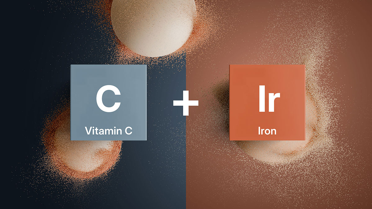 Vitamin C and iron supplement synergy for optimal absorption